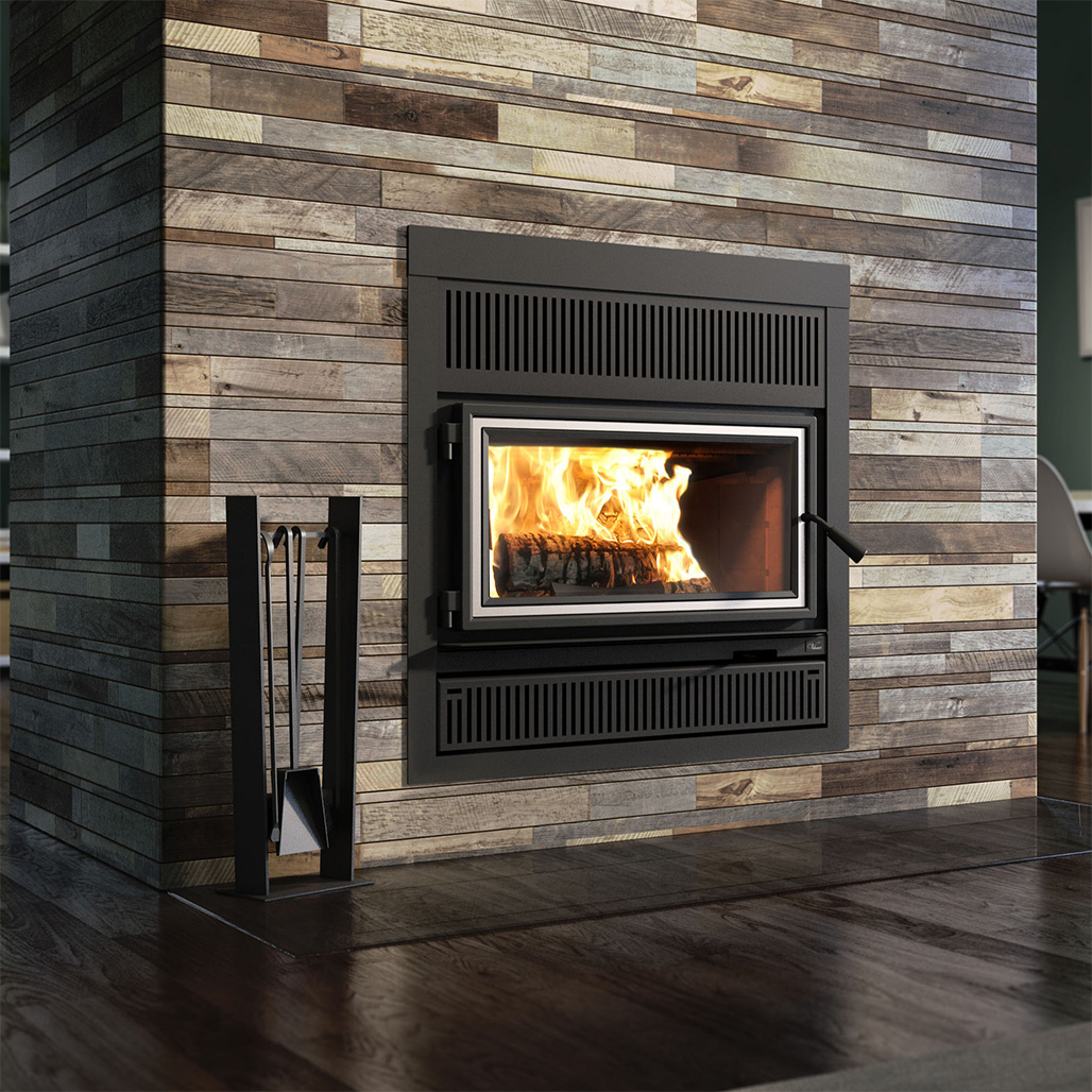 Valcourt Lafayette II Square Wood Burning Fireplace | 20" Max Log Length