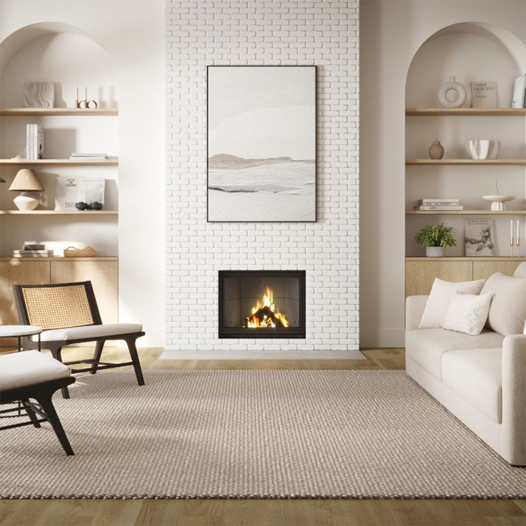 Valcourt Antoinette Wood Burning Fireplace | Contemporary Wood Fireplace