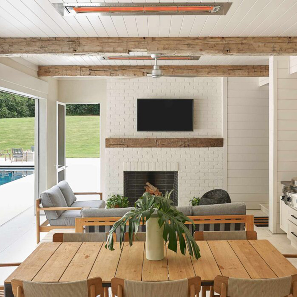 Infratech W Series 4000 Watt 61" Outdoor Electric Heater | Approximate 10' x 10' Heat Coverage