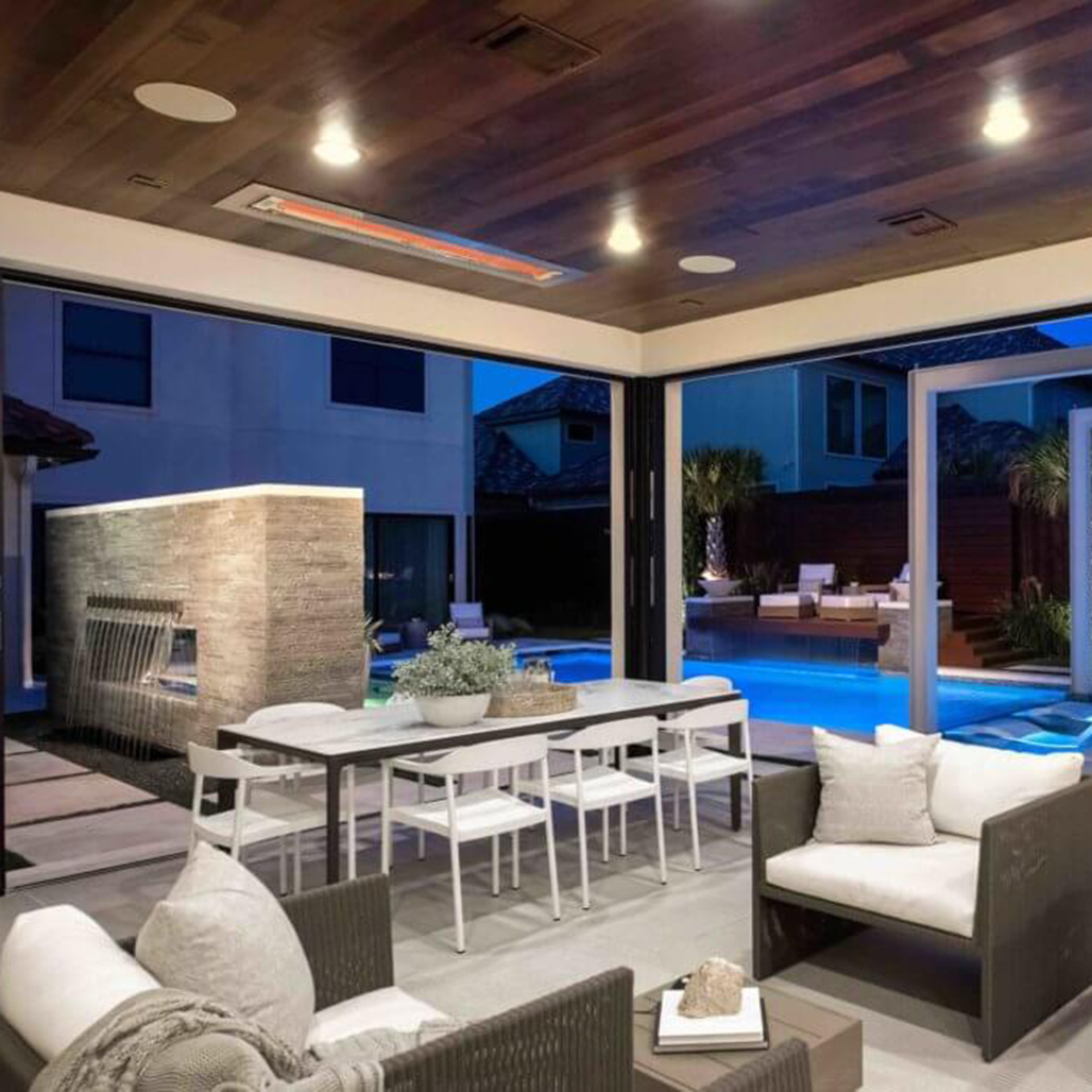 Infratech W Series 4000 Watt 61" Outdoor Electric Heater | Flush Mount Kit Available