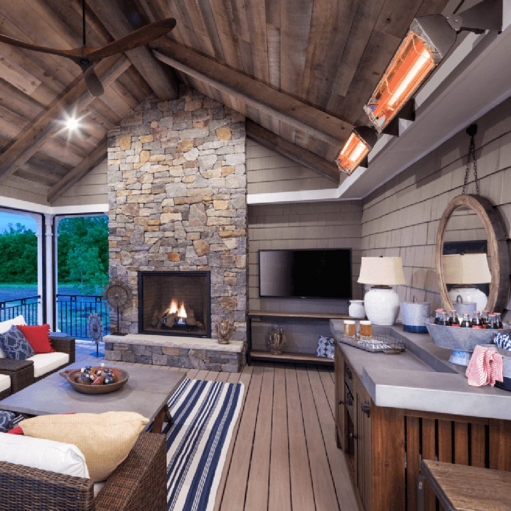 Infratech W Series 4000 Watt 61" Outdoor Electric Heater | Outdoor Rater Electric Heater