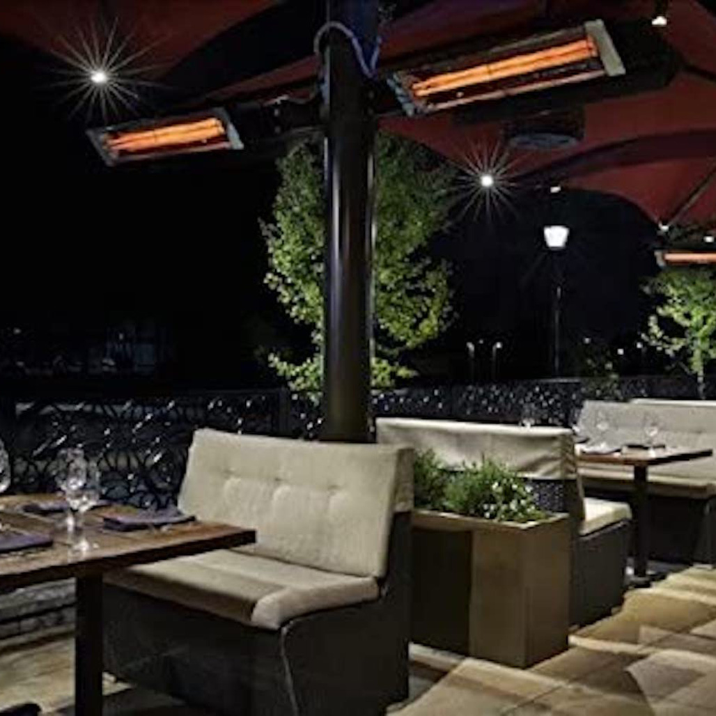 Infratech WD Series 3000 Watt 33" Outdoor Electric Heater - Dual Element | Approximate 5,000 hours of use on quartz element