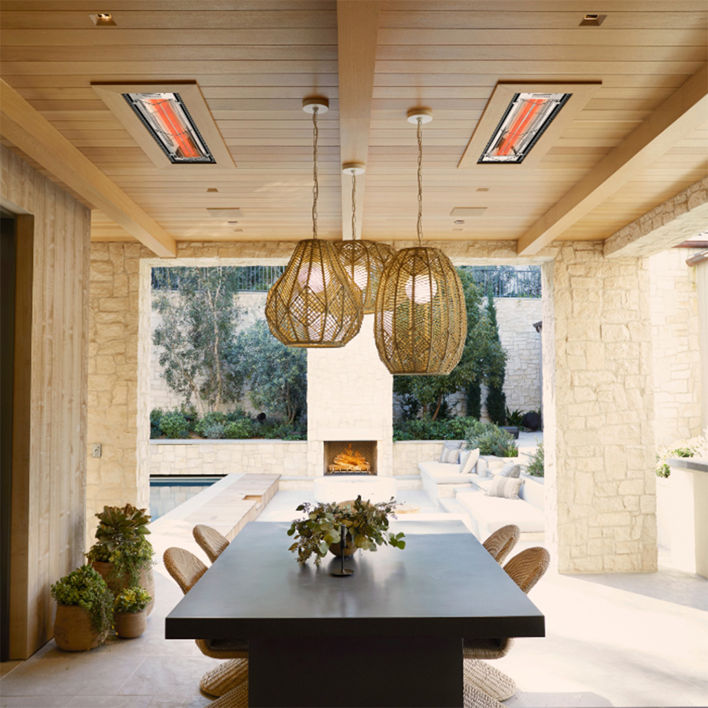 Infratech WD Series 3000 Watt 33" Outdoor Electric Heater - Dual Element | Custom Powder Coating available in White, Almond, Beige, Bronze and Black