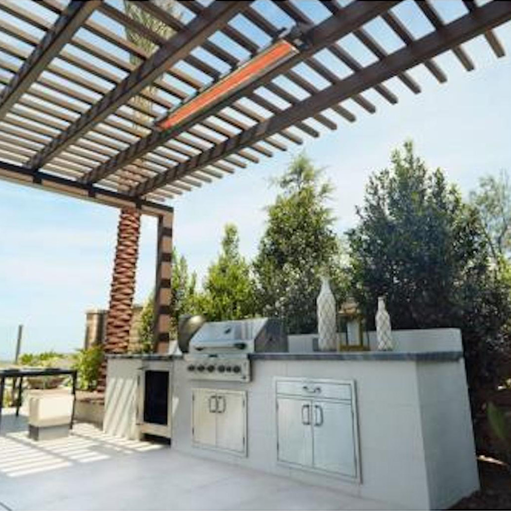 Infratech WD Series 3000 Watt 33" Outdoor Electric Heater - Dual Element | 0 to 60° Mounting Angle