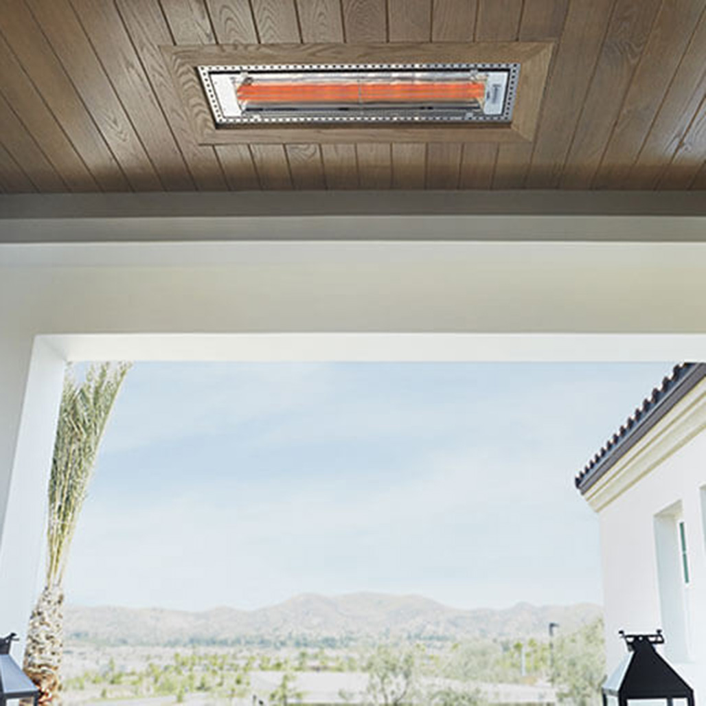 Infratech WD Series 4000 Watt 39" Outdoor Electric Heater - Dual Element | 6" Stainless Steel Mounting Kit Included