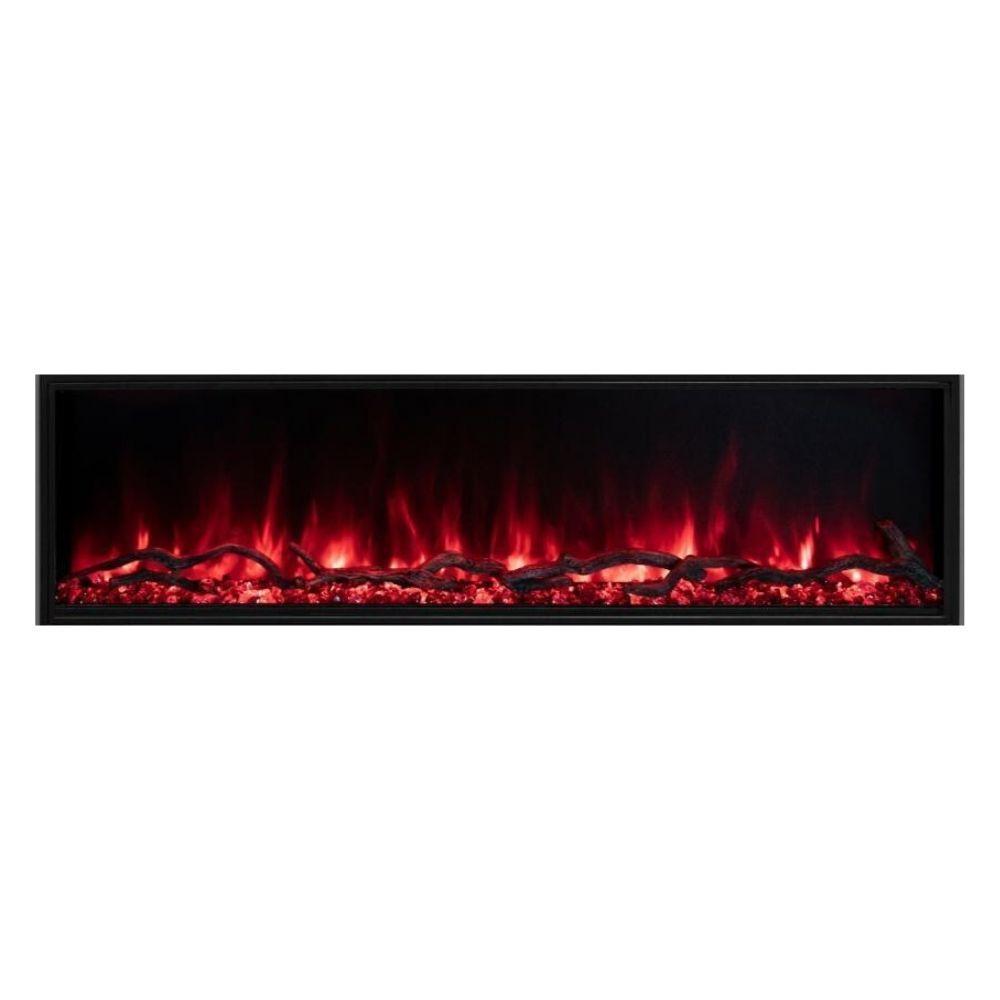 Modern Flames 80" Landscape Pro Slim Built In Electric Fireplace | Flame, Ember Bed & Down lighting