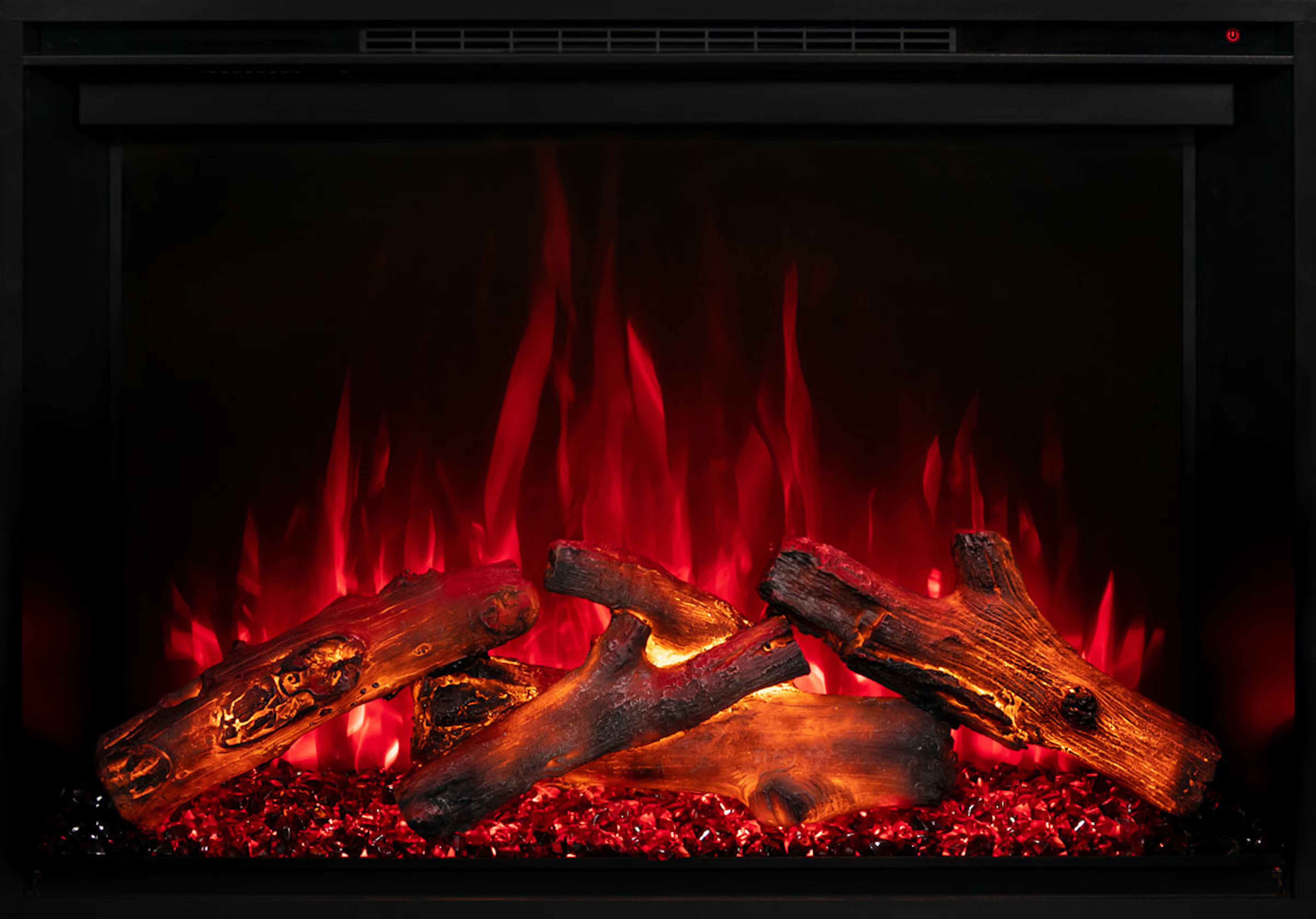 Modern Flames 26" Redstone Electric Fireplace | 10 Unique Flame Colors with Down Lighting and Ember Bed Lighting