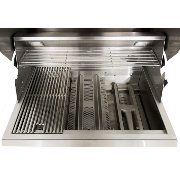 Blaze 34" Professional Freestanding Gas Grill with Rear Infrared Burner | Heavy Duty Hexagonal Cooking Grids