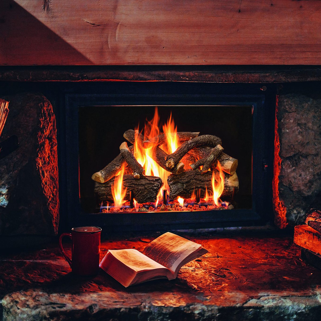 Grand Canyon Arizona Weathered Oak Charred Logs & Burner | Embers