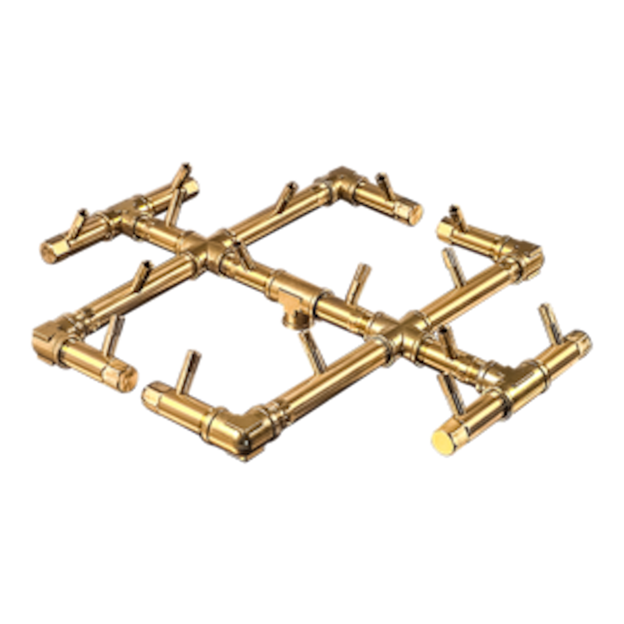 Studio Nisho Chaos Modern Outdoor Fire Pit - Brass Burner