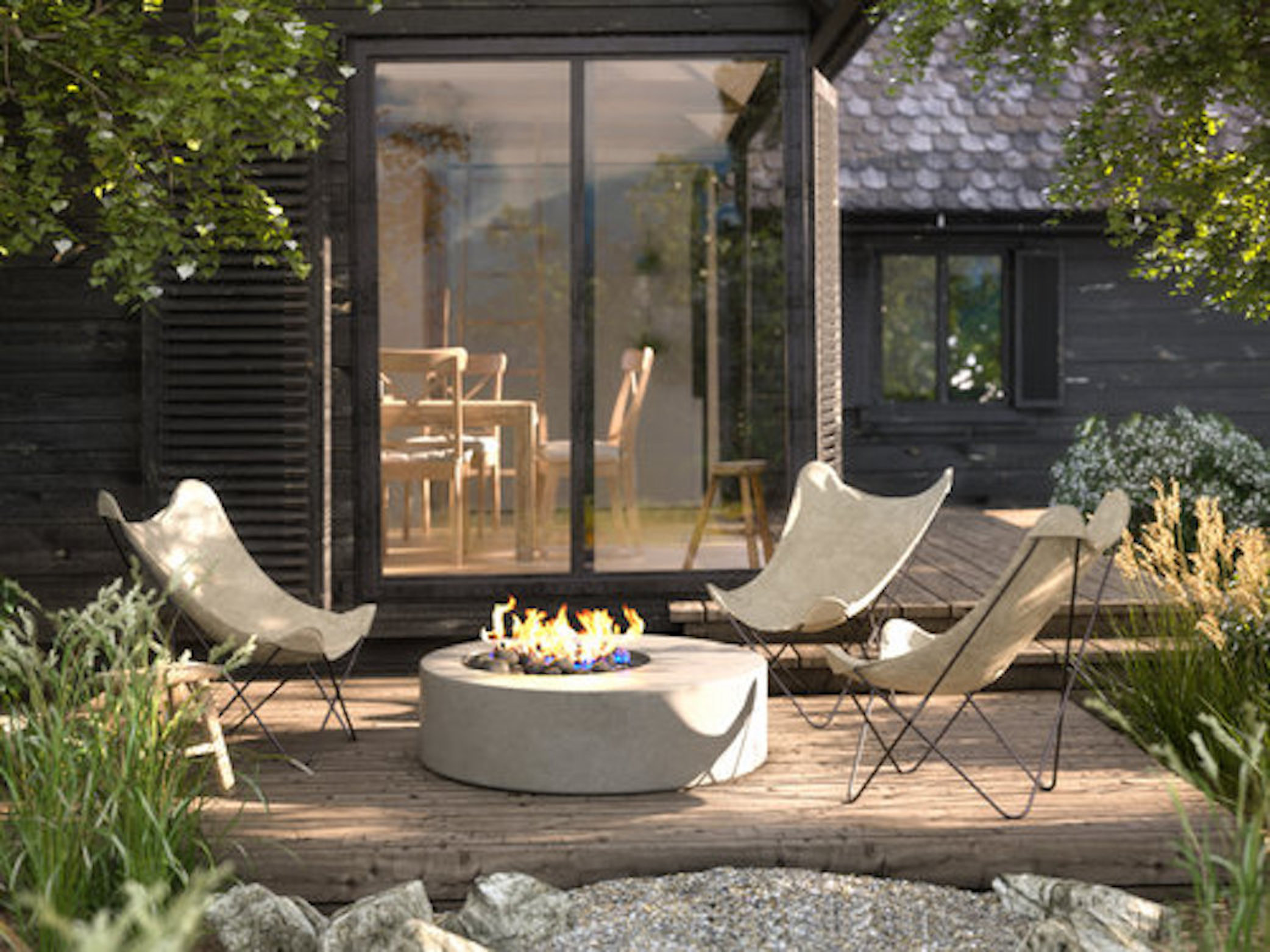 Studio Nisho Hestia Modern Outdoor Fire Pit - View 1