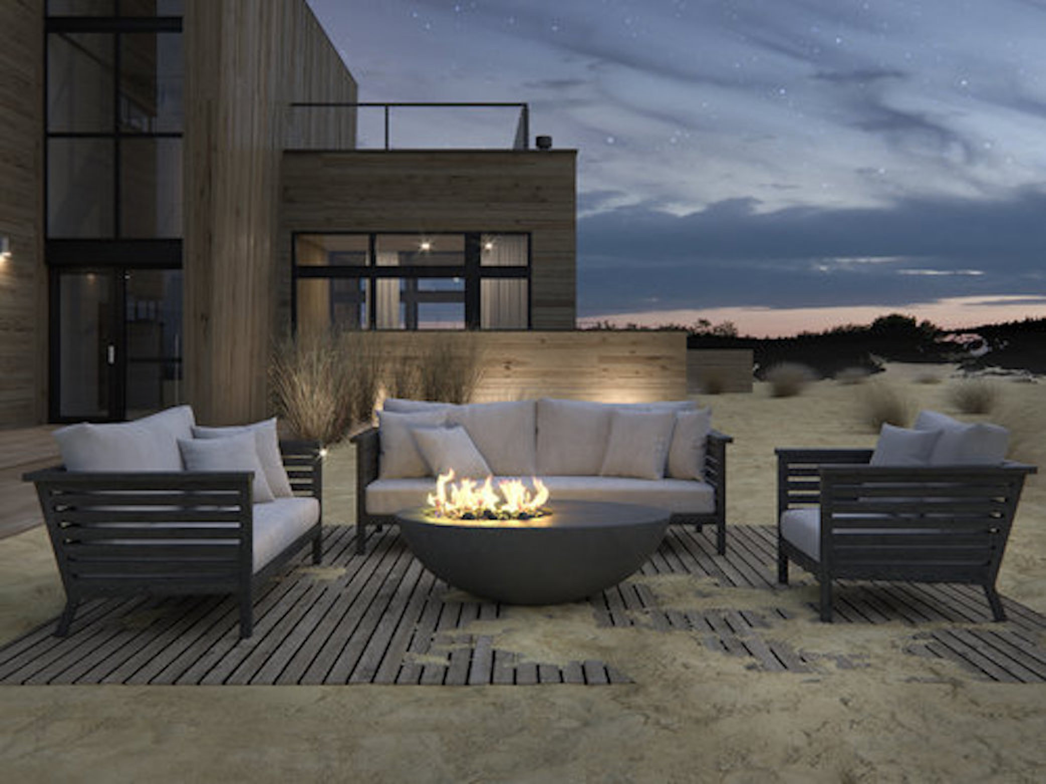 Studio Nisho Nyx Modern Outdoor Fire Pit - View 1