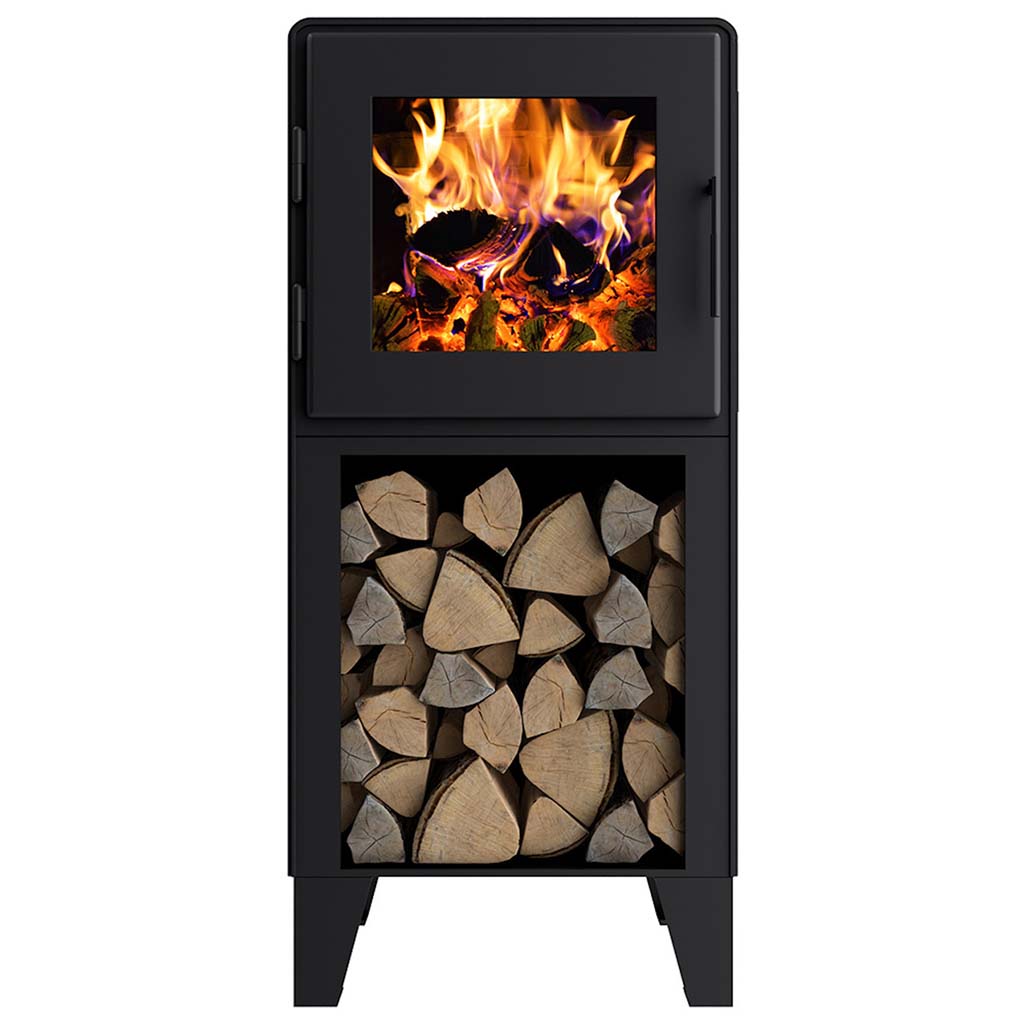 MF Fire Nova 2 Wood Burning Stove with Tower Base | Log Size: 22″