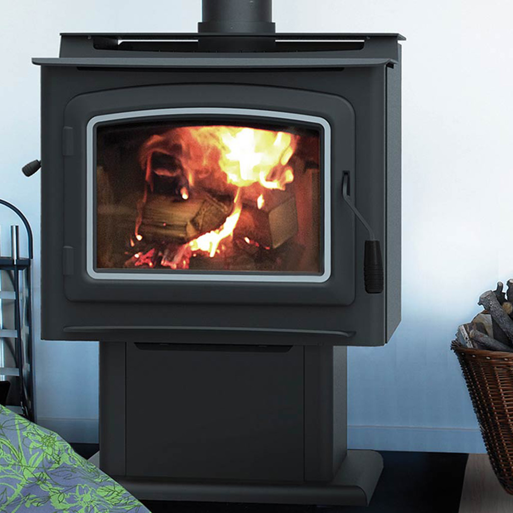 Iron Strike Grandview 300 Freestanding Wood Stove | 100,000 BTU’s/hour and heats up to 2,000-3,000 square feet