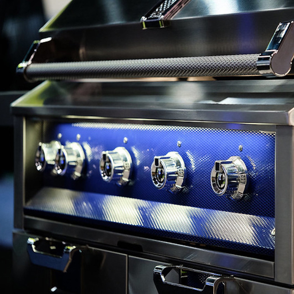 Aspire by Hestan 42" Built-In Gas Grill | LED front control panel lighting with simple touch-on function.
