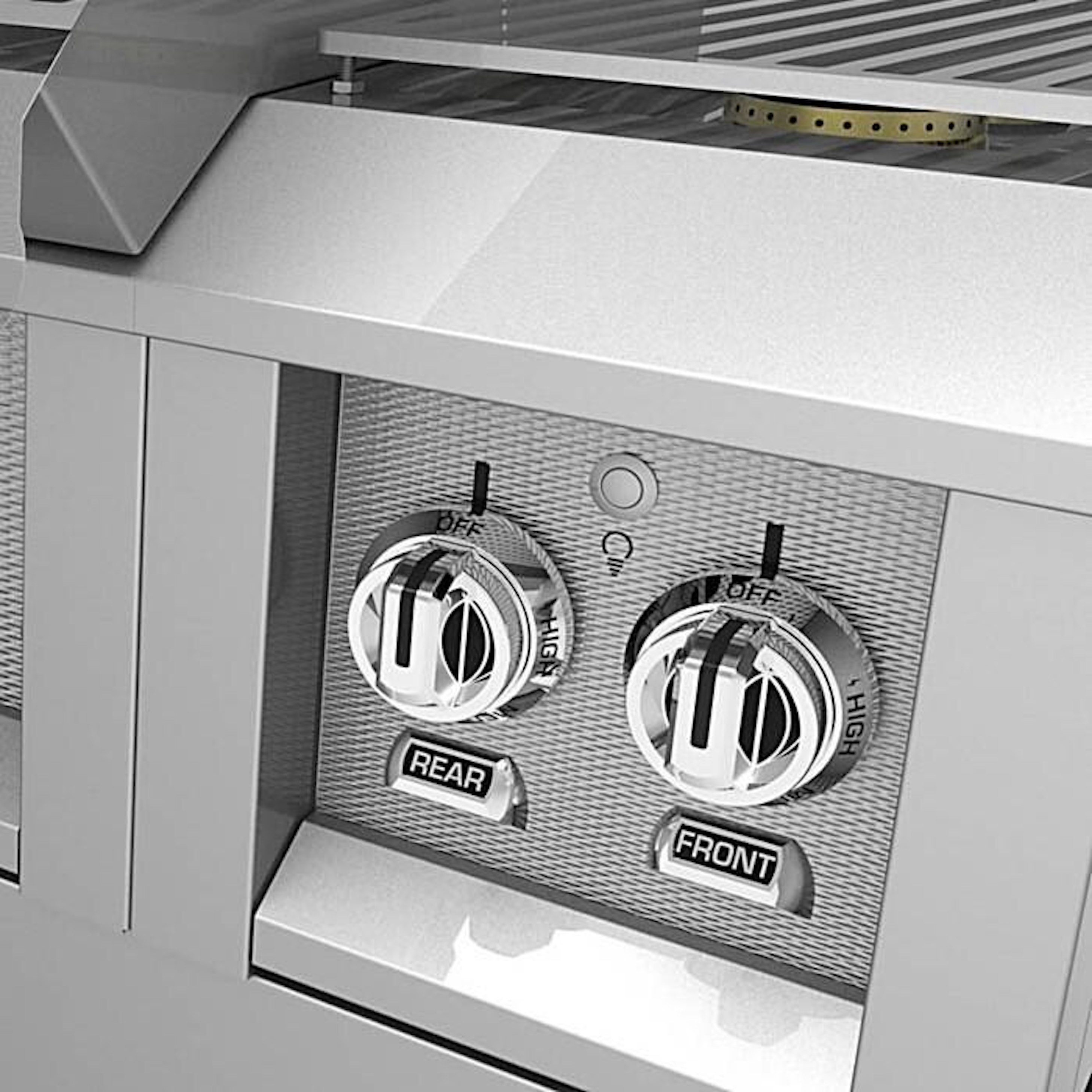 Hestan 12" Outdoor Double Side Burner - AGB Series | Electronic spark ignition system with reignition capability allows for easy start up.