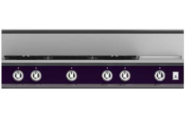 Hestan KRT Series 48" 4 Burner Gas Rangetop - 12" Griddle 5 Burner - Lush