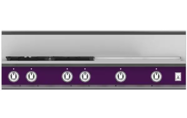 Hestan KRT Series 48" 4 Burner Gas Rangetop - 12" Griddle 5 Burner - Lush