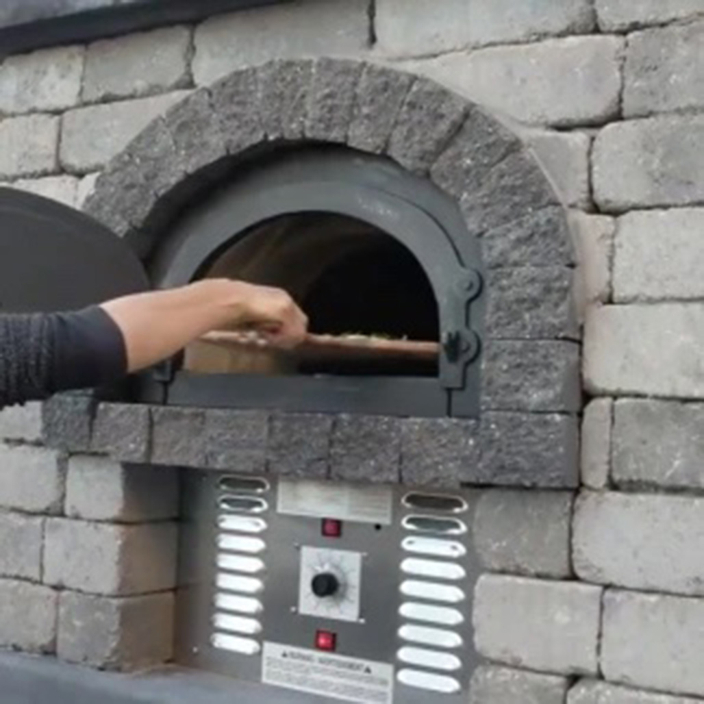 Chicago Brick Oven 750 Hybrid Pizza Oven | Burn wood at the back or side of the oven to attain that smoky, wood-fired flavor for which Chicago Brick Ovens are famous