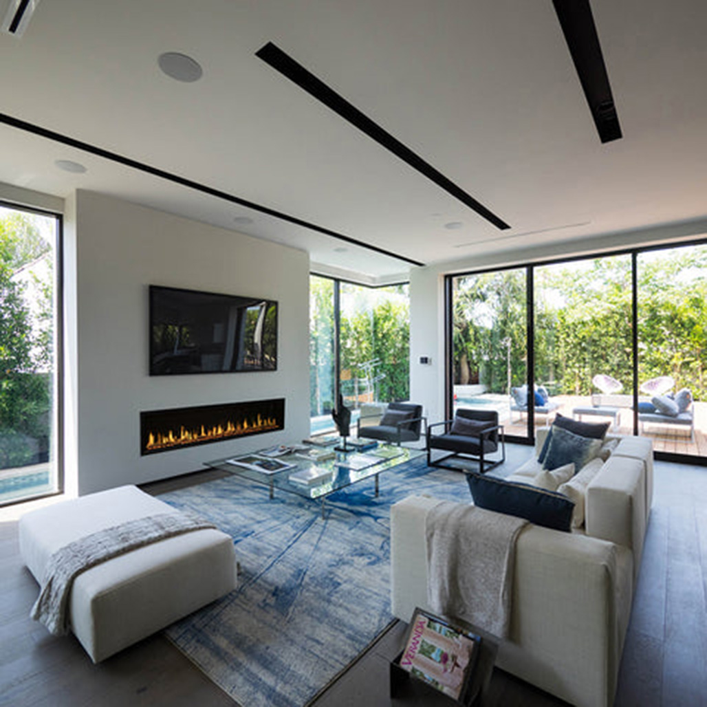 Modern Flames Orion Slim Series 100" Electric Fireplace | Energy Efficient Electric Fireplace