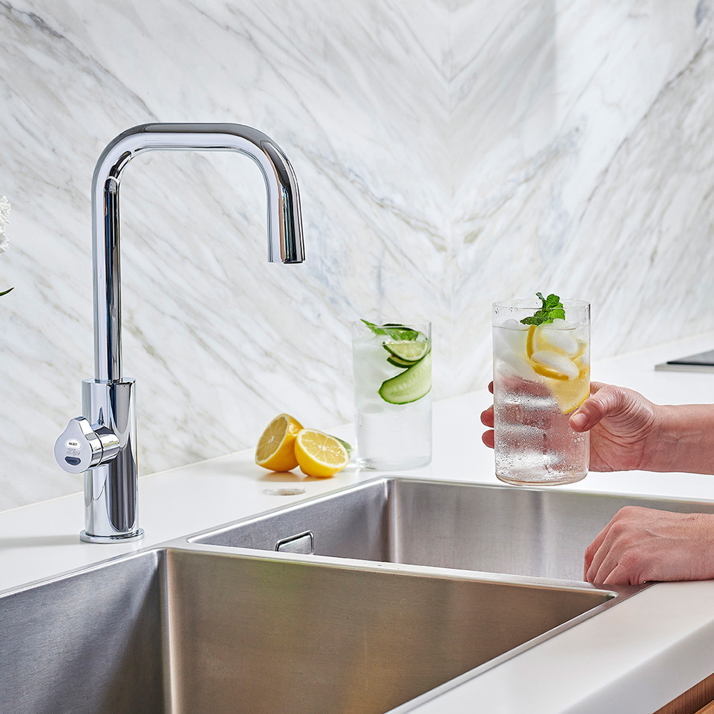 Zip HydroTap Cube Plus Water System Kit | With the HydroTap Arc Plus, enjoy the convenience of instantly dispensed filtered boiling, chilled, and sparkling water – all from a single tap