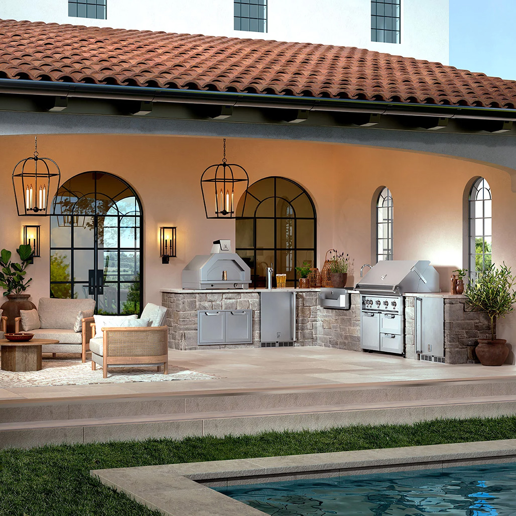 Hestan 33" Campania Pizza Oven | Heavy duty industrial-grade insulation completely encapsulates the double walled oven for optimum heat retention, cooking efficiency, and cooling of exterior surfaces