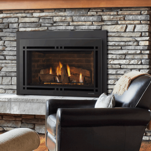 Majestic Ruby 25" Direct Vent Gas Insert with IntelliFire Plus Ignition System | Gas Fireplace Insert