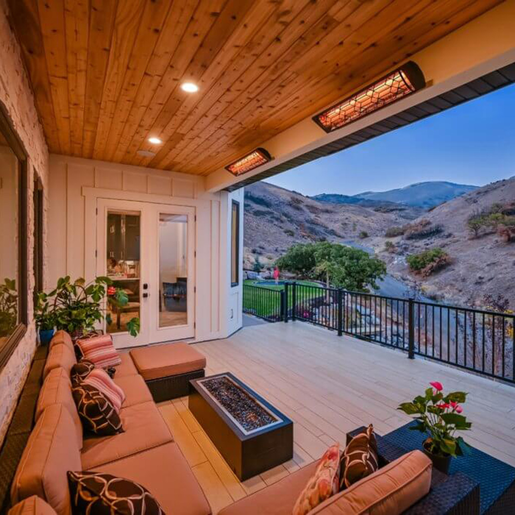 Infratech Motif CD Series 4000 Watt 39" Outdoor Electric Heater - Dual Element | Elegant Outdoor Heaters