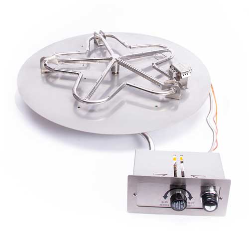 HPC 24" Round Flat Penta Insert | Features a 18" 5-point-star shaped electronic ignition burner