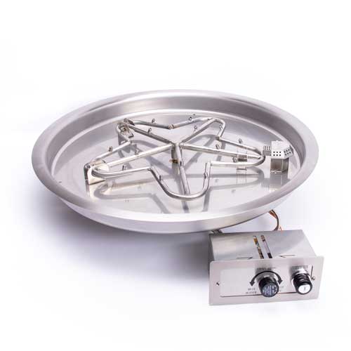 HPC Penta 37" Round Bowl Fire Pit Insert | Product Dimensions: 38 3/10" W x 14 1/4" H x 30" D