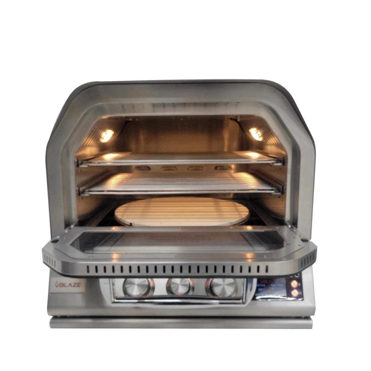 Blaze Pizza Oven with Rotisserie | Interior Lighting and Double Pane Glass Door