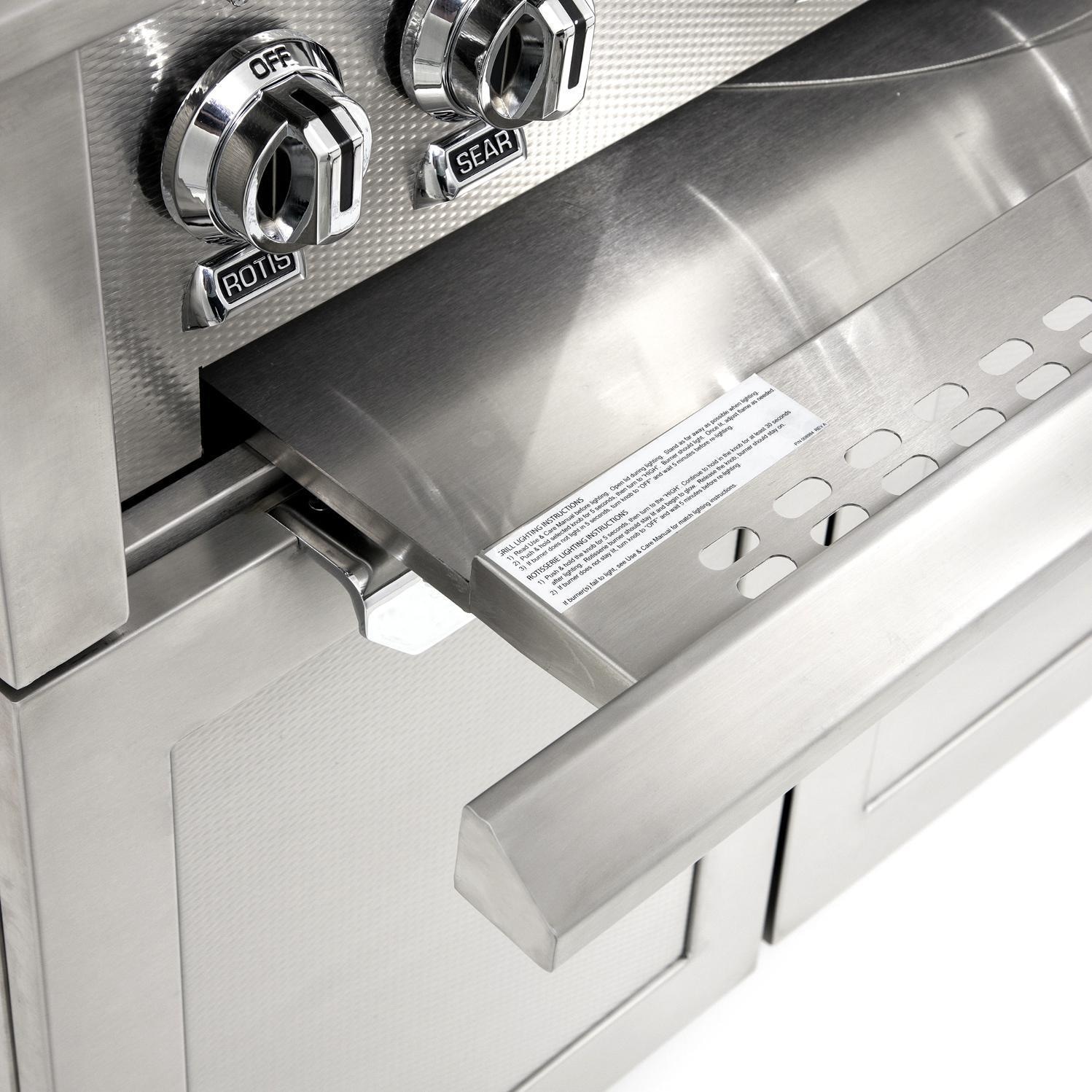 Hestan 36" Gas Grill with Deluxe Cart | Easy to Clean Drip Panel