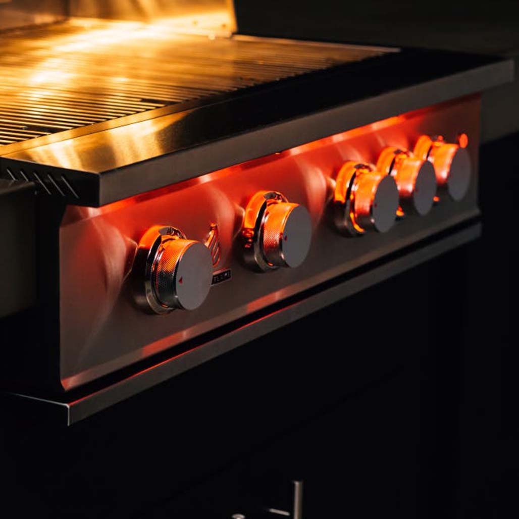 TrueFlame 32" 4 Burner Built-In Gas Grill | 10,000 BTU Infrared Back Burner