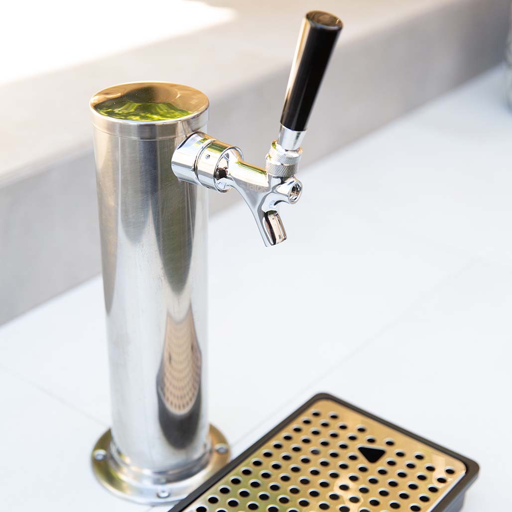 TrueFlame 24" 6.6c Deluxe Outdoor Kegerator - One Tap | Top Guard Rail Sold Separately