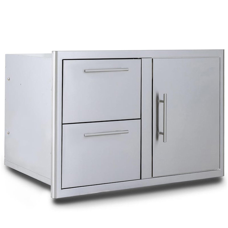 Blaze 32" Stainless Steel Access Door & Double Drawer Combo | Outdoor Kitchen Storage