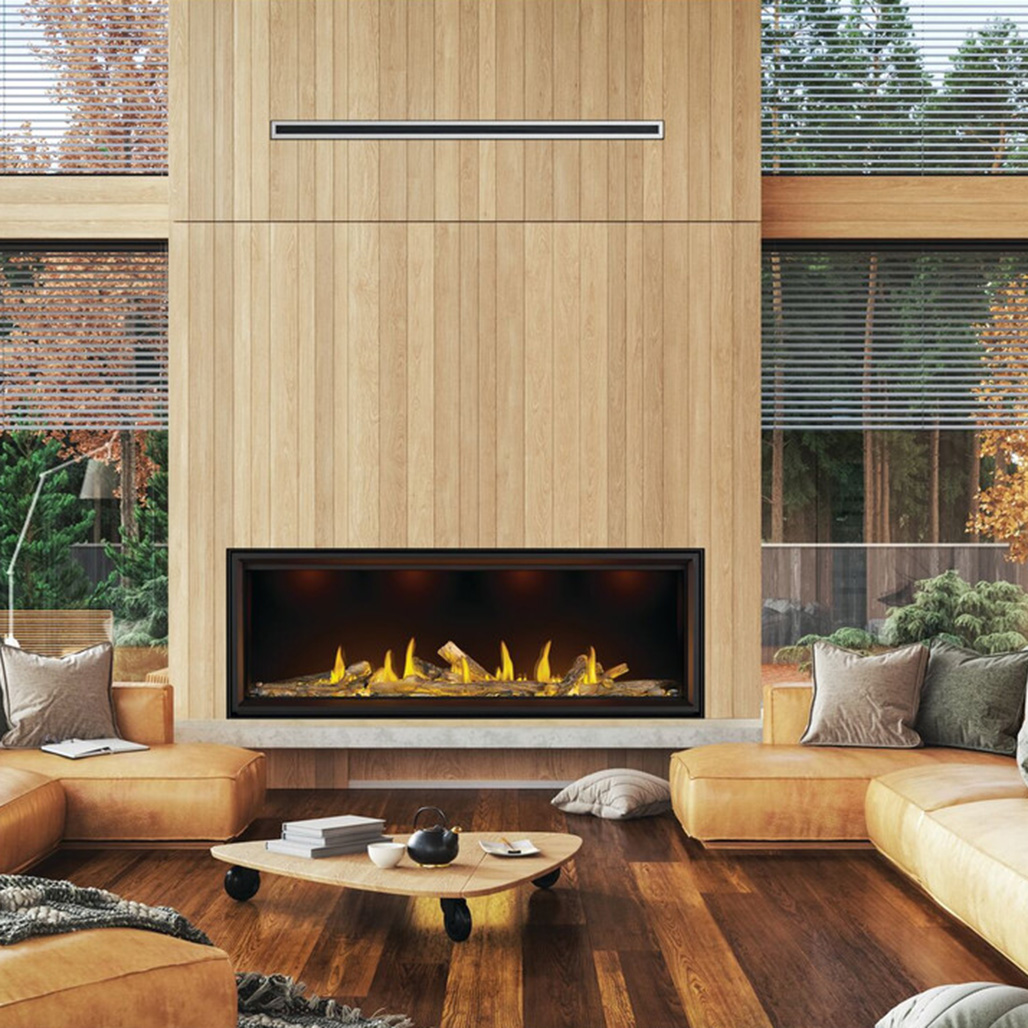 Napoleon 74" Tall Linear Vector Direct Vent Gas Fireplace | From 30,000 BTU's to 48,000 BTU's