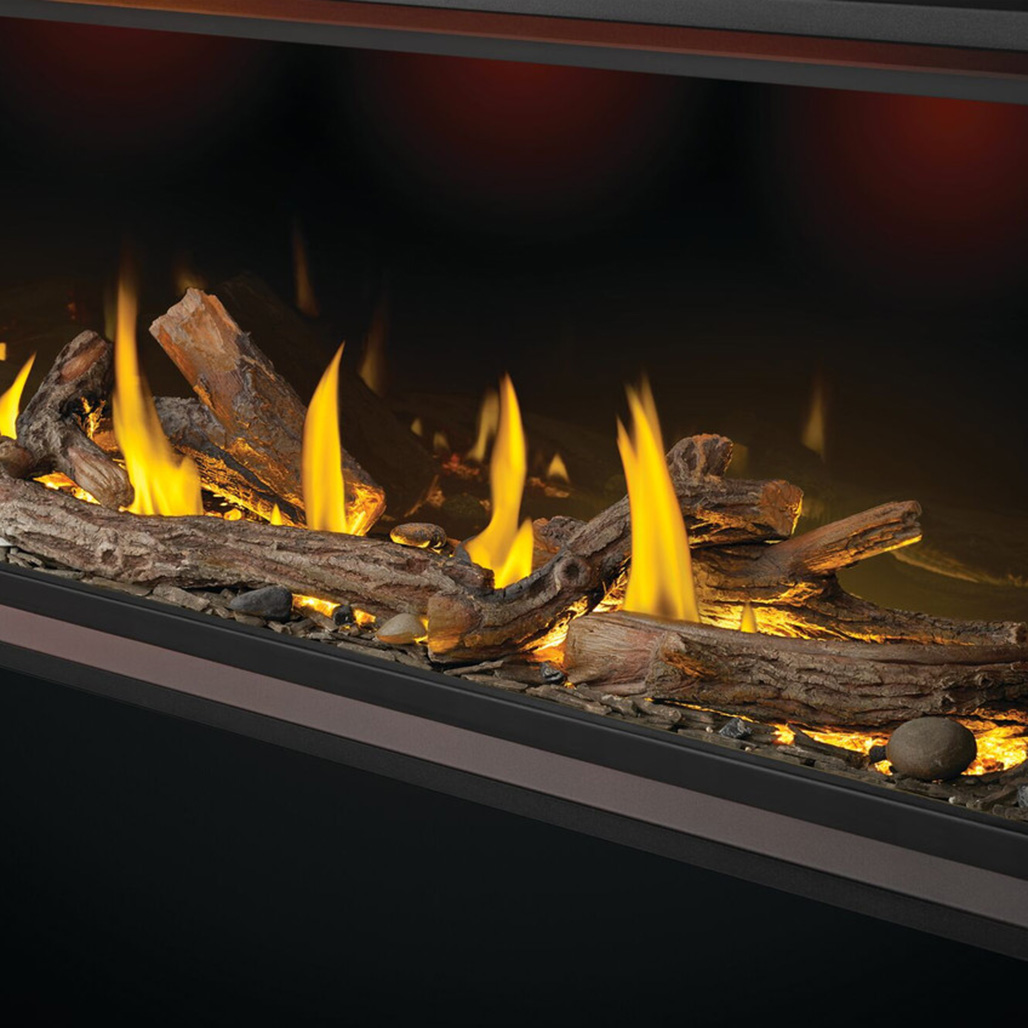 Napoleon 74" Tall Linear Vector Direct Vent Gas Fireplace | Multi-Color LED Lighting and Accent Lighting