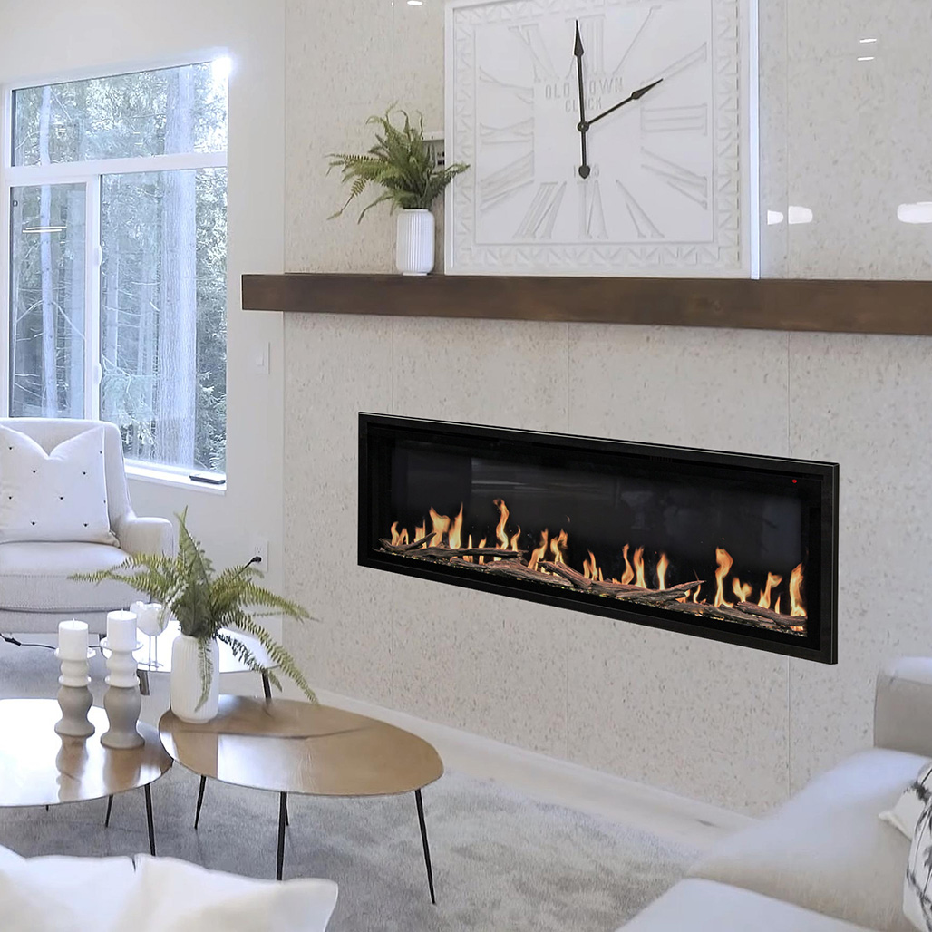 Modern Flames Orion Slim Series 52" Electric Fireplace | 3 Flame Patterns – 6 Flame Colors