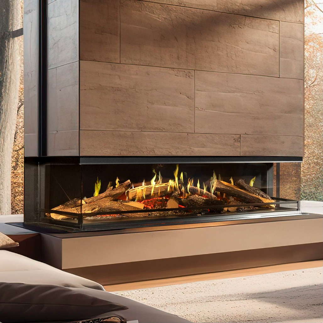 NetZero Fire E-One 190 Bay Electric Fireplace | Embers Living