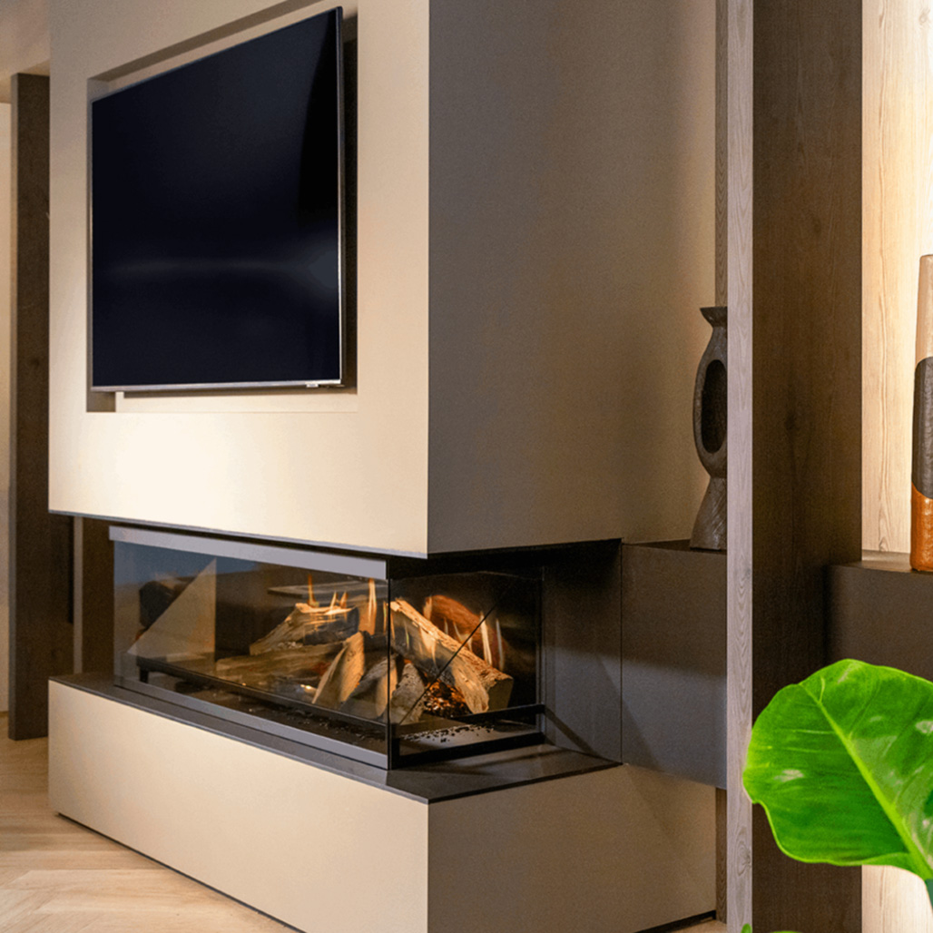 NetZero Fire E-One 160 Bay Electric Fireplace | Embers Living