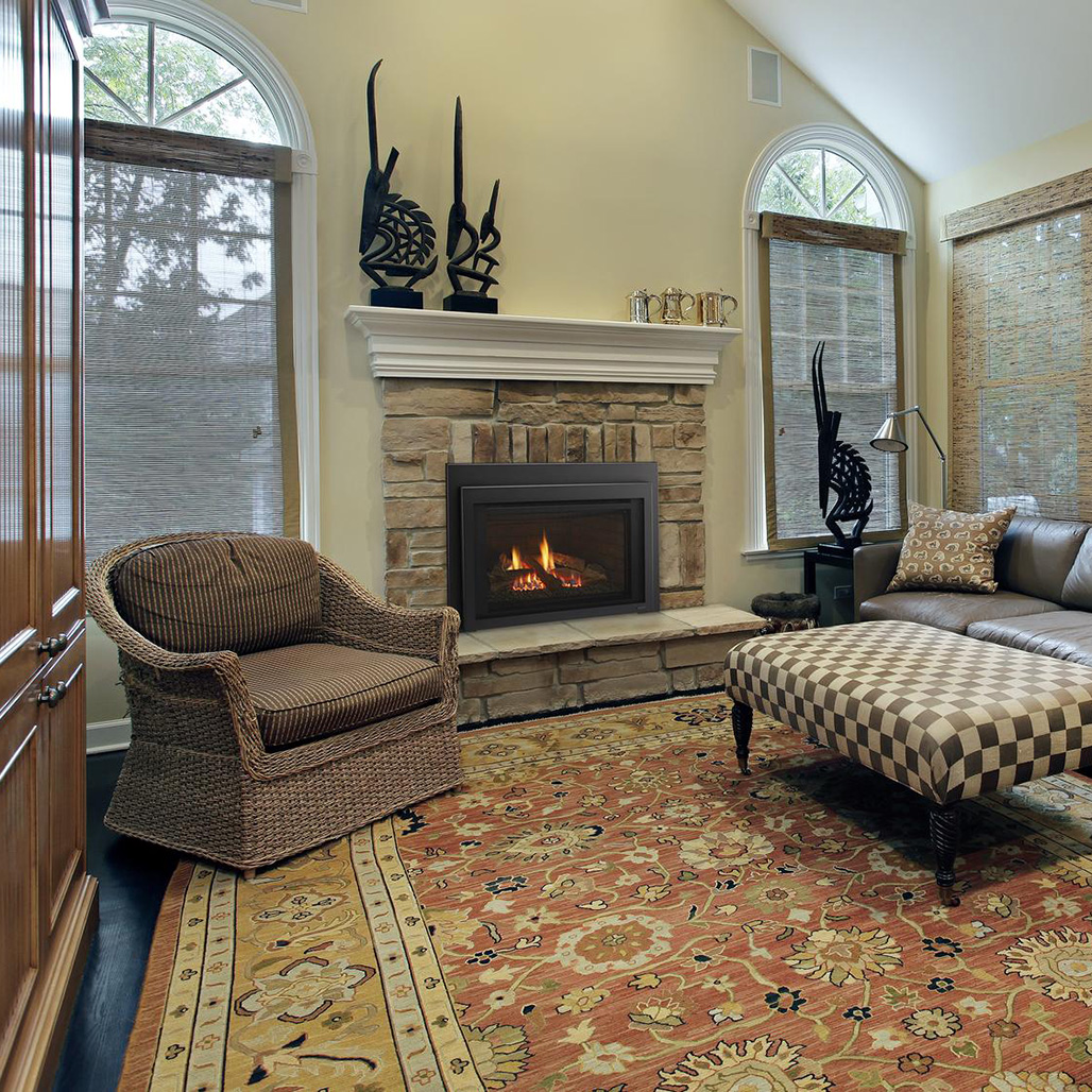 Majestic Jasper 30" Direct Vent Insert | Glowing Embers/Lava Rock