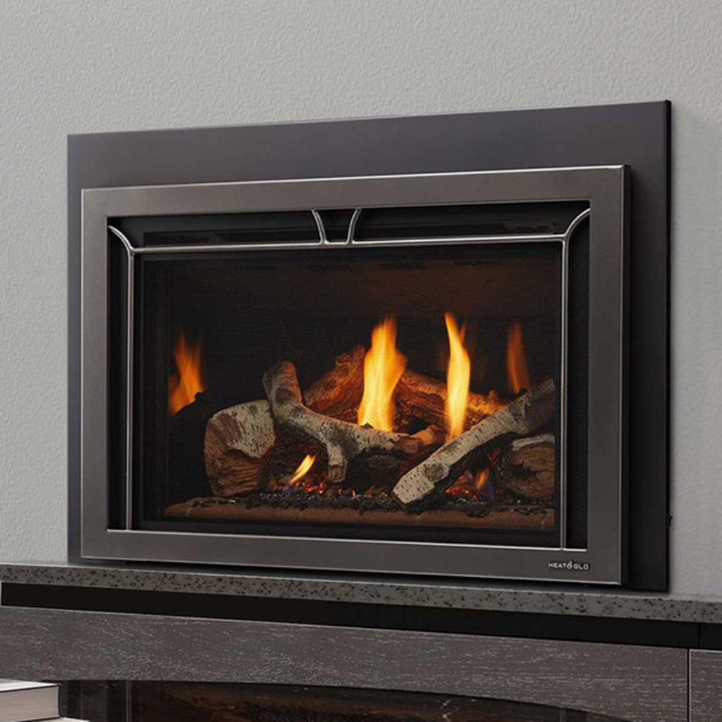 Heat N Glo Supreme 25" Direct Vent Gas Insert | Ceramic Fiber Technology, produces durable, glowing logs that are a stunning replica of a real wood fire.