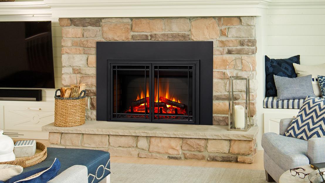 Simplifire 25" Electric Insert Fireplace | Flame intensity control
