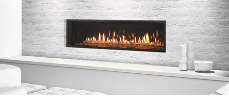 Heat N Glo 72" Mezzo Direct Vent Linear Fireplace | Ensures you always have a reliable source of warmth even with a winter power outage