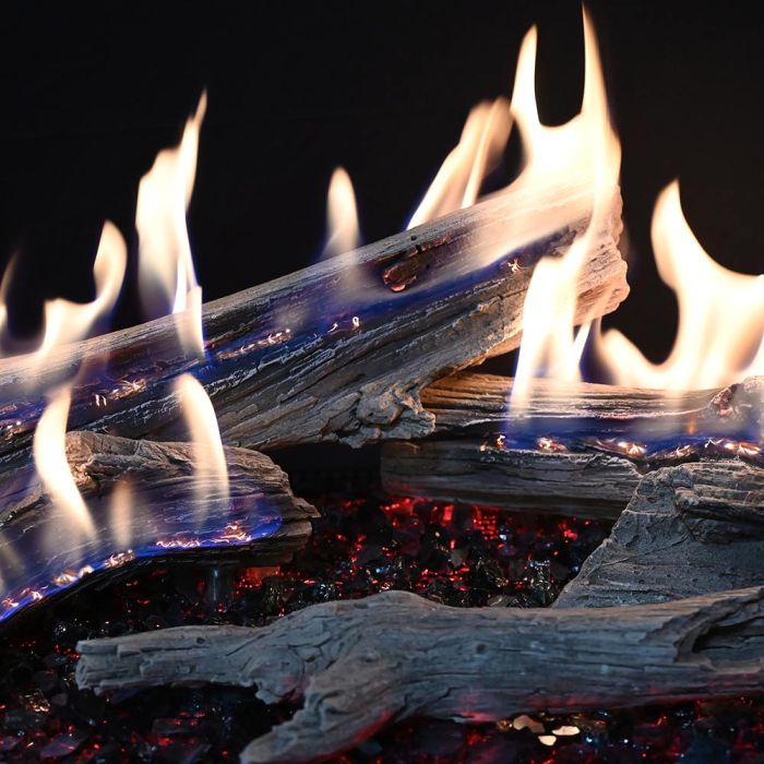 Grand Canyon Bedrock Series Vented Traditional Burner with GlowFire Logs | 5 Flame Height Adjustments