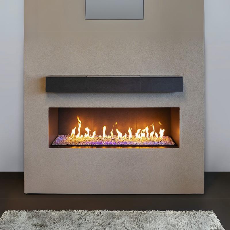 Grand Canyon Bedrock Series Vented Contemporary Burner with GlowFire Logs | Sizing: 24″ – 96″