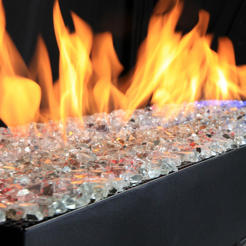 Grand Canyon Bedrock Series Vented Contemporary Burner with GlowFire Logs | Flame: High/Low Flame Style