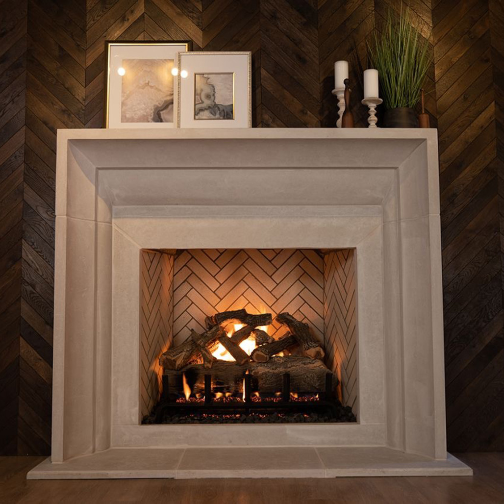 Grand Canyon Jumbo Slim Arizona Weathered Oak Indoor Vented Gas Logs & Burner | Individually Cast Logs Mixed with Ceramic Fiber