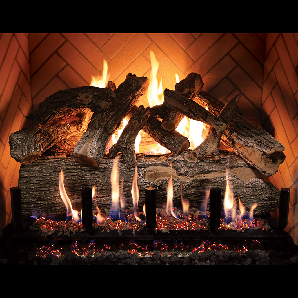 Grand Canyon Jumbo Slim Arizona Weathered Oak Log Set | Embers Living