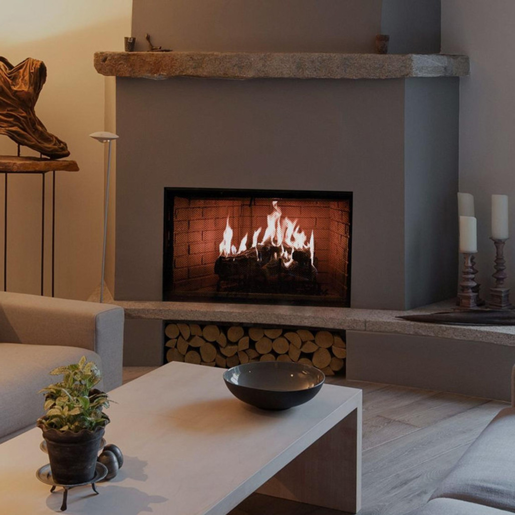 Heat N Glo 36" Royal Hearth Wood Fireplace | Keeps operation clean and easy with a damper that is simple to locate and adjust.